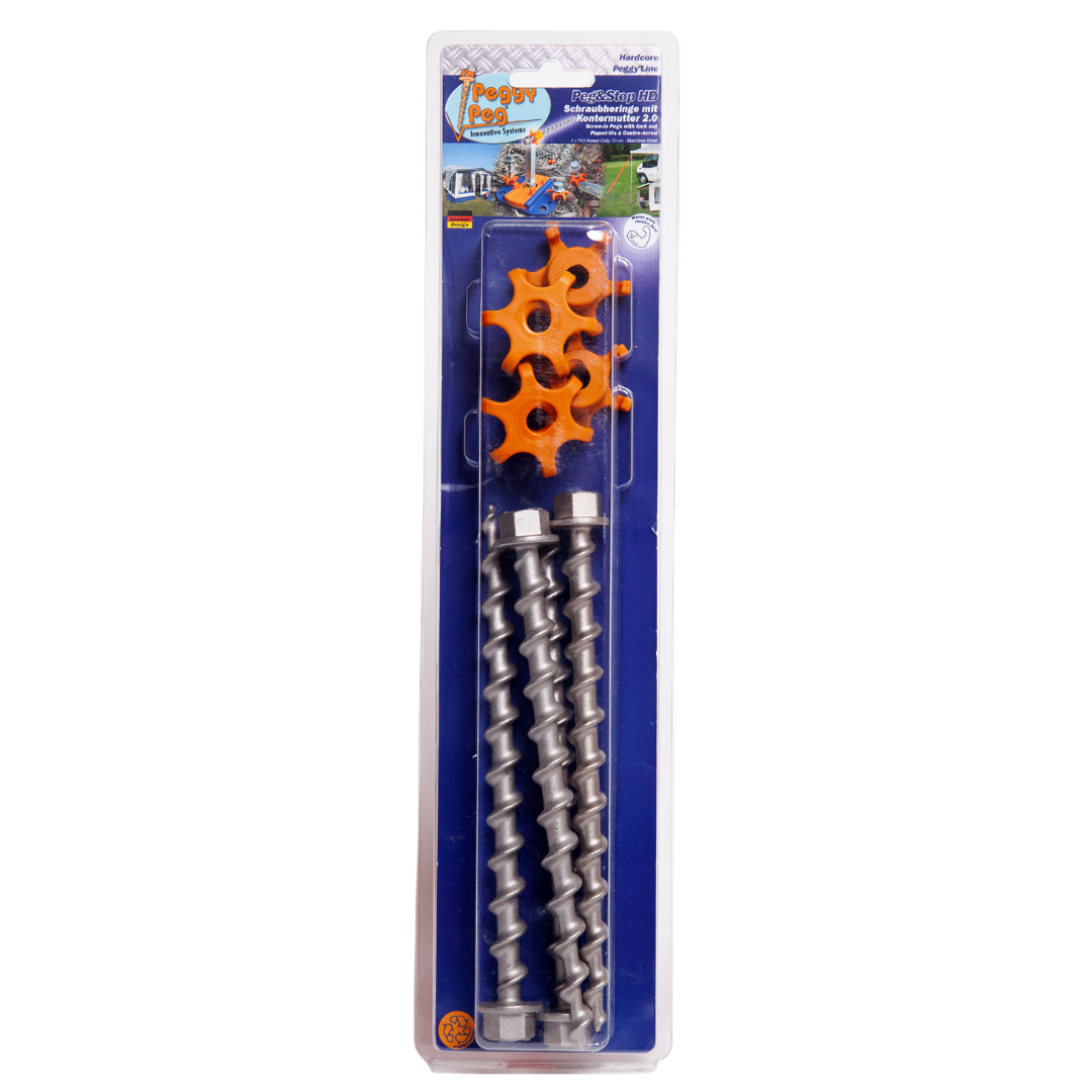 Peg&Stop Heavy Duty screw peg (20 cm) • (P&S HD) • pack of 4