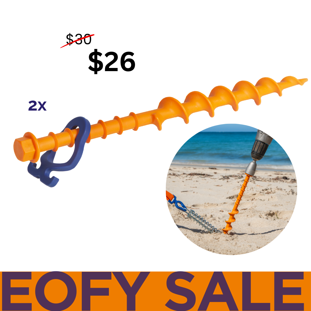 Screw-in peg Long (L) • Pack of 2 (PP12)  • Heavy Duty Large Plastic Sand Pegs • for gazebos, awnings, tents, marquees