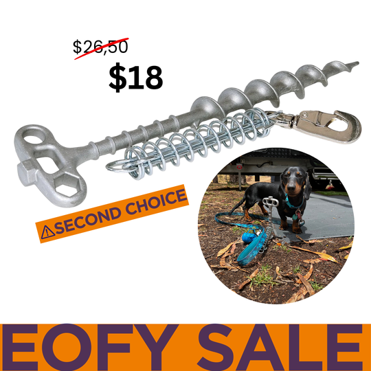 PetPeg (HP62) • 2 parts • SECOND-CHOICE • Ground anchor with shock absorber for your beloved Pet!