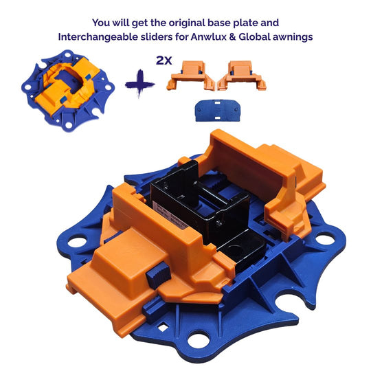 Fix&Go Anchor Plate XL • Double pack (PP27) • Aussie Traveller, Dometic (Roll-out awnings), Carefree, Solera!