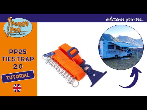 Tie Strap 2.0  (PP25) • (SINGLE item) • Caravan Awning Adjustable Tie-down Strap (Dometic, Carefree, Aussie Traveler, Thule, Kings etc.)