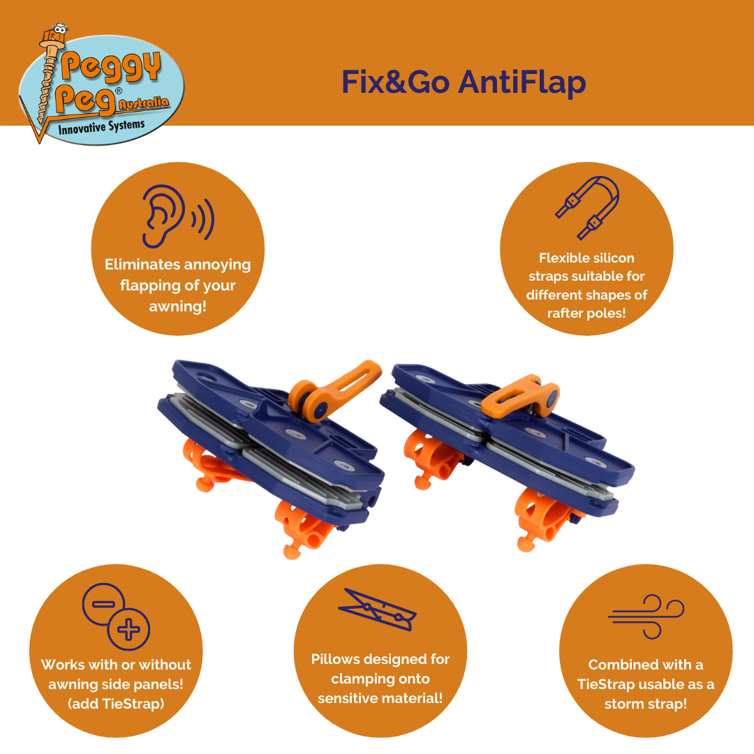 Fix&Go AntiFlap • Pack of 2 (PP19) • Eliminate the annoying flapping s – Peggy  Peg Shop Australia