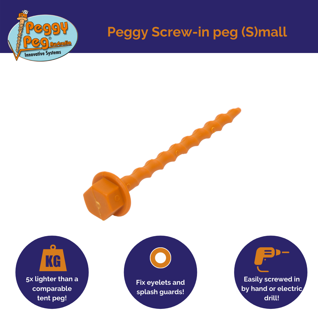 Screw-in Peg Small (S) • Pack of 12 (PP05) • Ground Matting & Sunshade pegs
